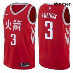 Womens Nike Houston Rockets 3 Steve Francis Swingman Red NBA Jersey City Edition