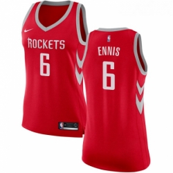 Womens Nike Houston Rockets 6 Tyler Ennis Swingman Red Road NBA Jersey Icon Edition 