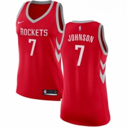 Womens Nike Houston Rockets 7 Joe Johnson Authentic Red NBA Jersey Icon Edition 