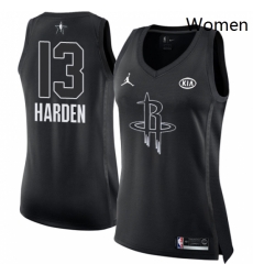 Womens Nike Jordan Houston Rockets 13 James Harden Swingman Black 2018 All Star Game NBA Jersey