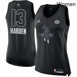 Womens Nike Jordan Houston Rockets 13 James Harden Swingman Black 2018 All Star Game NBA Jersey