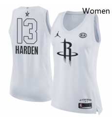 Womens Nike Jordan Houston Rockets 13 James Harden Swingman White 2018 All Star Game NBA Jersey