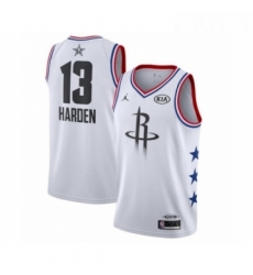 Youth Jordan Houston Rockets 13 James Harden Swingman White 2019 All Star Game Basketball Jersey