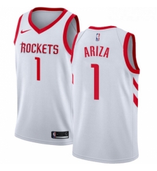 Youth Nike Houston Rockets 1 Trevor Ariza Authentic White Home NBA Jersey Association Edition