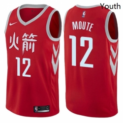 Youth Nike Houston Rockets 12 Luc Mbah a Moute Swingman Red NBA Jersey City Edition 