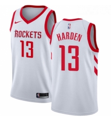 Youth Nike Houston Rockets 13 James Harden Authentic White Home NBA Jersey Association Edition