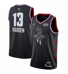 Youth Nike Houston Rockets 13 James Harden Black Basketball Jordan Swingman 2019 All Star Game Jersey