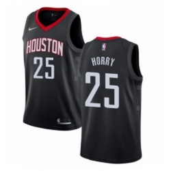 Youth Nike Houston Rockets 25 Robert Horry Authentic Black Alternate NBA Jersey Statement Edition