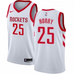 Youth Nike Houston Rockets 25 Robert Horry Authentic White Home NBA Jersey Association Edition
