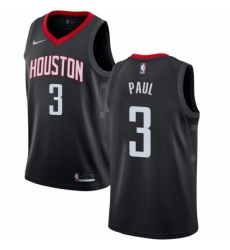 Youth Nike Houston Rockets 3 Chris Paul Authentic Black Alternate NBA Jersey Statement Edition