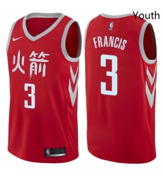 Youth Nike Houston Rockets 3 Steve Francis Swingman Red NBA Jersey City Edition