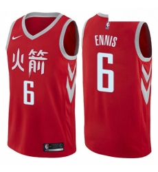 Youth Nike Houston Rockets 6 Tyler Ennis Swingman Red NBA Jersey City Edition 