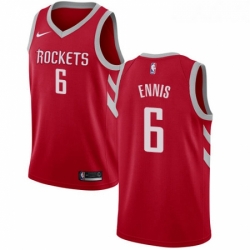 Youth Nike Houston Rockets 6 Tyler Ennis Swingman Red Road NBA Jersey Icon Edition 