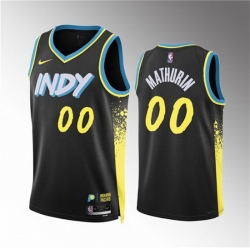 Men Indiana Pacers 00 Bennedict Mathurin Black 2023 24 City Edition Stitched Basketball Jersey