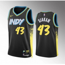Men Indiana Pacers 43 Pascal Siakam Black 2023 24 City Edition Stitched Basketball Jersey