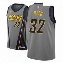 Men NBA 2018 19 Indiana Pacers 32 Davon Reed City Edition Gray Jersey 
