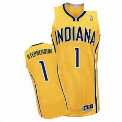 Mens Adidas Indiana Pacers 1 Lance Stephenson Authentic Gold Alternate NBA Jersey 