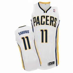 Mens Adidas Indiana Pacers 11 Domantas Sabonis Authentic White Home NBA Jersey 