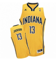 Mens Adidas Indiana Pacers 13 Mark Jackson Swingman Gold Alternate NBA Jersey