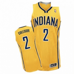 Mens Adidas Indiana Pacers 2 Darren Collison Authentic Gold Alternate NBA Jersey 