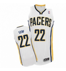 Mens Adidas Indiana Pacers 22 T J Leaf Authentic White Home NBA Jersey 