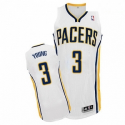 Mens Adidas Indiana Pacers 3 Joe Young Authentic White Home NBA Jersey