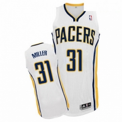 Mens Adidas Indiana Pacers 31 Reggie Miller Authentic White Home NBA Jersey