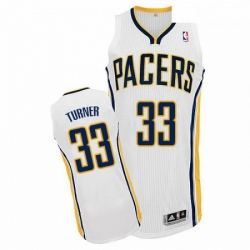 Mens Adidas Indiana Pacers 33 Myles Turner Authentic White Home NBA Jersey