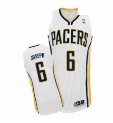 Mens Adidas Indiana Pacers 6 Cory Joseph Authentic White Home NBA Jersey 