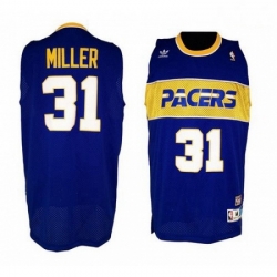 Mens Mitchell and Ness Indiana Pacers 31 Reggie Miller Authentic Blue Throwback NBA Jersey
