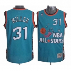Mens Mitchell and Ness Indiana Pacers 31 Reggie Miller Authentic Light Blue 1996 All Star Throwback NBA Jersey