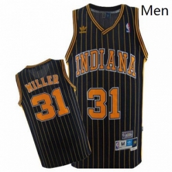Mens Mitchell and Ness Indiana Pacers 31 Reggie Miller Authentic Navy Blue Throwback NBA Jersey