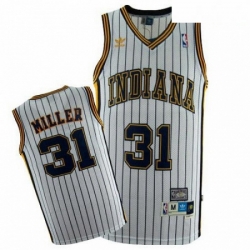 Mens Mitchell and Ness Indiana Pacers 31 Reggie Miller Authentic White Throwback NBA Jersey