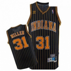 Mens Mitchell and Ness Indiana Pacers 31 Reggie Miller Swingman Navy Blue Throwback NBA Jersey