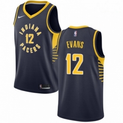 Mens Nike Indiana Pacers 12 Tyreke Evans Swingman Navy Blue NBA Jersey Icon Edition 