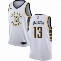 Mens Nike Indiana Pacers 13 Mark Jackson Authentic White NBA Jersey Association Edition