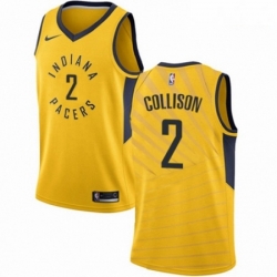 Mens Nike Indiana Pacers 2 Darren Collison Authentic Gold NBA Jersey Statement Edition 
