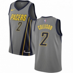 Mens Nike Indiana Pacers 2 Darren Collison Swingman Gray NBA Jersey City Edition 