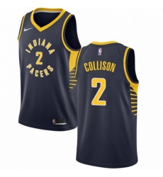Mens Nike Indiana Pacers 2 Darren Collison Swingman Navy Blue Road NBA Jersey Icon Edition 