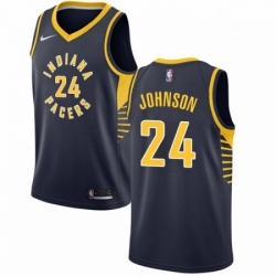 Mens Nike Indiana Pacers 24 Alize Johnson Swingman Navy Blue NBA Jersey Icon Edition 