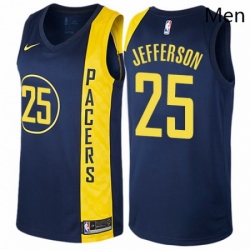 Mens Nike Indiana Pacers 25 Al Jefferson Swingman Navy Blue NBA Jersey City Edition