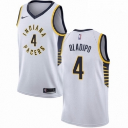 Mens Nike Indiana Pacers 4 Victor Oladipo Authentic White NBA Jersey Association Edition 