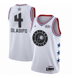 Mens Nike Indiana Pacers 4 Victor Oladipo White NBA Jordan Swingman 2019 All Star Game Jersey 