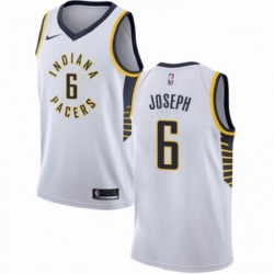 Mens Nike Indiana Pacers 6 Cory Joseph Authentic White NBA Jersey Association Edition 