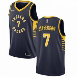 Mens Nike Indiana Pacers 7 Al Jefferson Authentic Navy Blue Road NBA Jersey Icon Edition