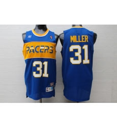 NBA Indiana Pacers 31 Reggie Miller New Rev30 Swingman Throwback Blue Jersey