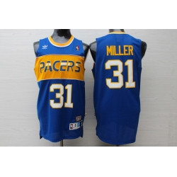 NBA Indiana Pacers 31 Reggie Miller New Rev30 Swingman Throwback Blue Jersey