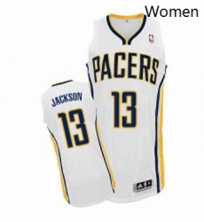 Womens Adidas Indiana Pacers 13 Mark Jackson Authentic White Home NBA Jersey
