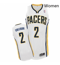 Womens Adidas Indiana Pacers 2 Darren Collison Authentic White Home NBA Jersey 