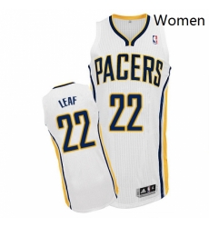 Womens Adidas Indiana Pacers 22 T J Leaf Authentic White Home NBA Jersey 
